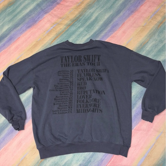 RARE Taylor Swift Blue Crewneck Sweater - Size S oversized - Picture 3 of 6